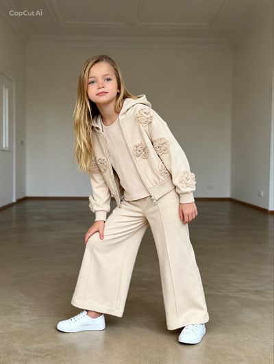 Pearl RoseTakım -Krem(5-8yaş)