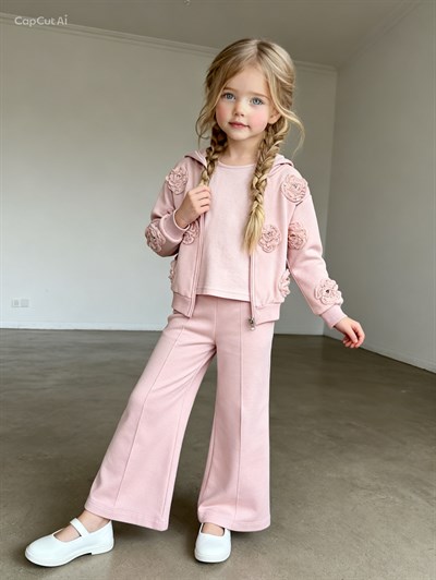 Pearl RoseTakım -Pudra(5-8yaş)