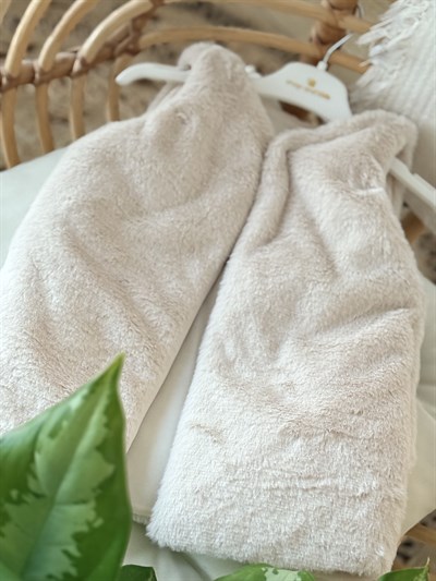 Peluş Yelek Astarlı -Krem(2-14Yaş)