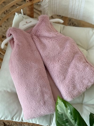 Peluş Yelek Astarlı -Pudra(2-14Yaş)
