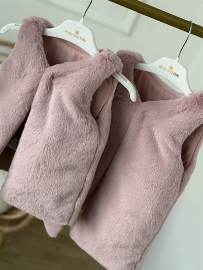 Peluş Yelek Astarlı -Pudra(2-14Yaş)