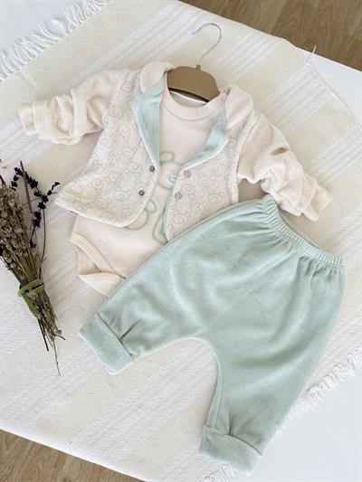 Pofuduk Ayıcık Erkek Zıbın Takım(0-9ay)