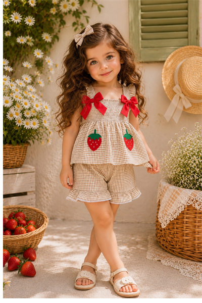 Pötikare Cherry Takım -Bej (1-5 yaş)