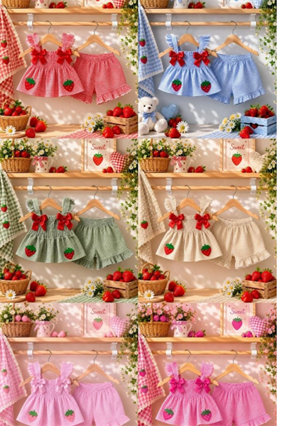 Pötikare Cherry Takım -Bej (1-5 yaş)