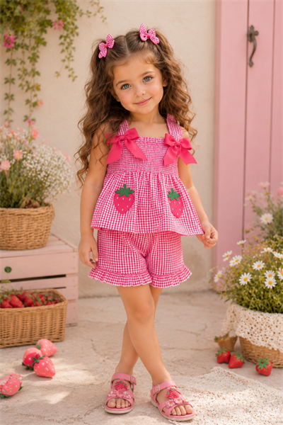 Pötikare Cherry Takım -Pembe (1-5 yaş)
