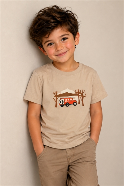 Safari T-shirt - Bej (5-8yaş aralığı)