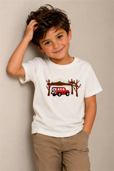 Safari T-shirt - Ekru (5-8yaş aralığı)