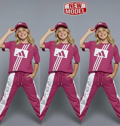 Şapkalı 3lü Takım-Pembe(4-16 yaş)