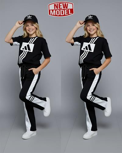 Şapkalı 3lü Takım-Siyah(4-16 yaş)