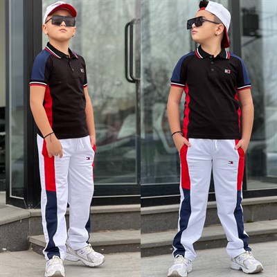 Şapkalı 3 Parça Takım-Siyah Laci(4-16yaş)