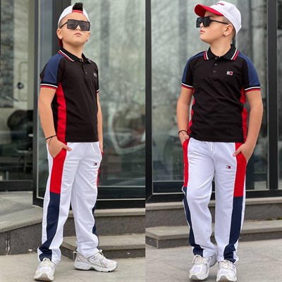 Şapkalı 3 Parça Takım-Siyah Laci(4-16yaş)