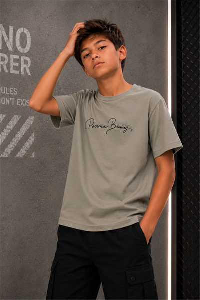 Signature Premium Tişört- Kum Beji (10-14 yaş aralığı)