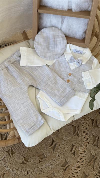 Smokin Takımı Füme İki Düğmeli (0-3ay)