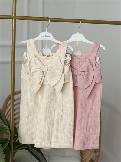 Soft Breeze Müslin Crop Takım - Pudra (2-8yaş)