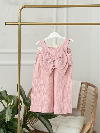 Soft Breeze Müslin Crop Takım - Pudra (2-8yaş)