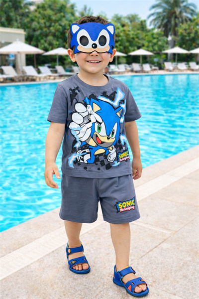  Maskeli Karekter Takım - Antrasit (3-10Yaş)