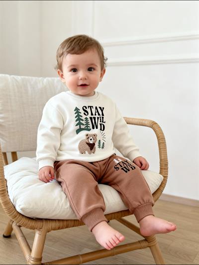 Stay Wild Takım-Krem(1-4 yaş)