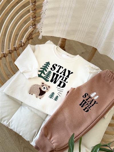 Stay Wild Takım-Krem(1-4 yaş)