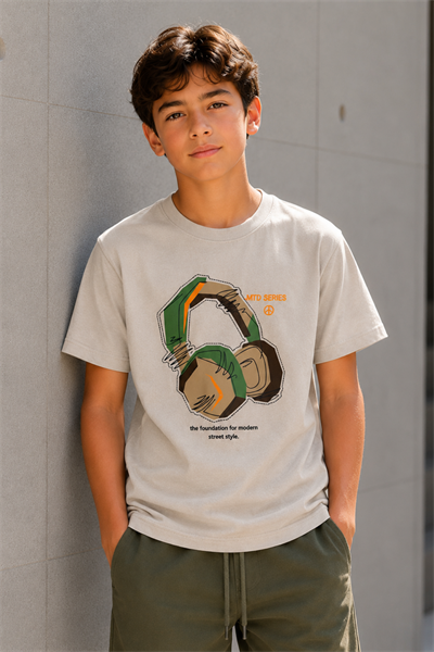 Street Style T-shirt - Bej (9-12 yaş aralığı)