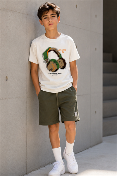 Street Style T-shirt - Ekru (9-12 yaş aralığı)