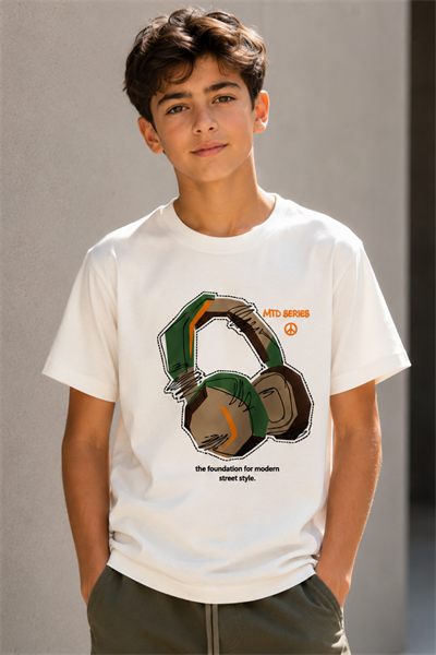 Street Style T-shirt - Ekru (9-12 yaş aralığı)