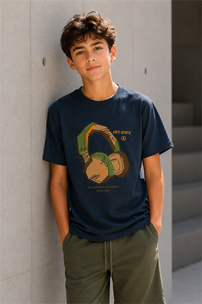 Street Style T-shirt - Mavi (9-12 yaş aralığı)