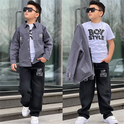 Style Boy 3lü Takım-Antrasit (4-14 yaş)