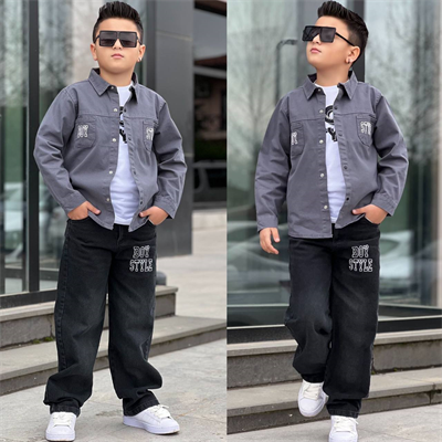 Style Boy 3lü Takım-Antrasit (4-14 yaş)