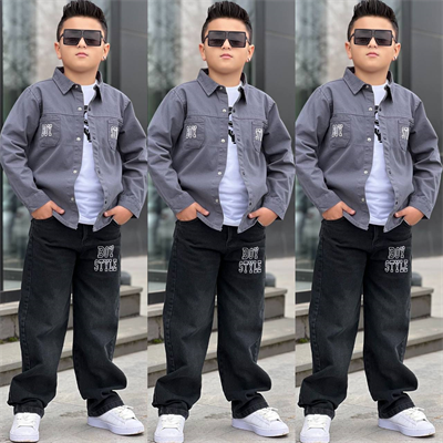 Style Boy 3lü Takım-Antrasit (4-14 yaş)