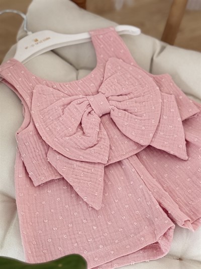 Summer Breeze Müslin Şortlu Takım - Pembe (2-8yaş)