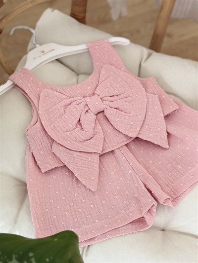 Summer Breeze Müslin Şortlu Takım - Pembe (2-8yaş)