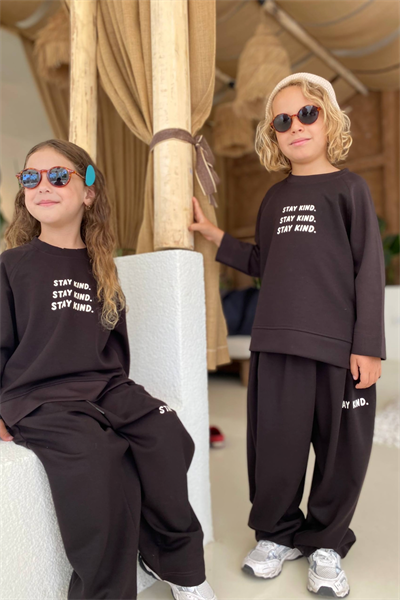 Unisex Oysho Takım- Kahve (3-10 yaş aralığı