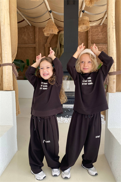 Unisex Oysho Takım- Kahve (3-10 yaş aralığı