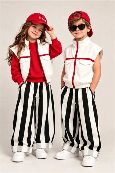 Unisex Tasarım Model Yelekli Takım-(3-10yaş aralığı)