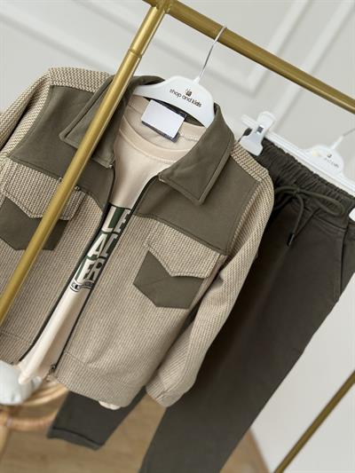 Urban Class Erkek Çocuk Ceketli 3lü Takım- Yeşil (5-12 yaş aralığı)