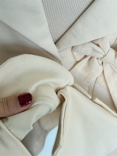 Vera Fiyonk Detay Ceketli 3 lü Takım -Krem(5-9yaş)