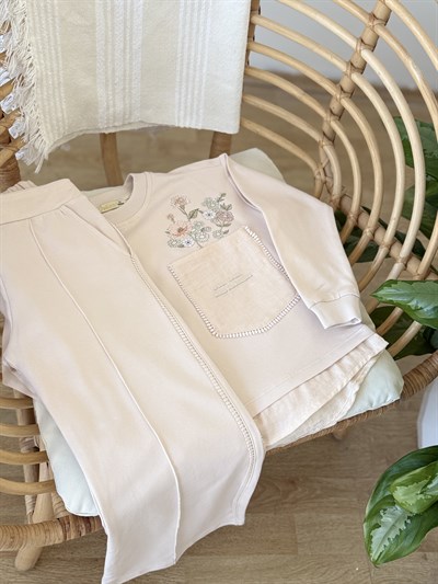 Vera Flowers Takım -Krem(7-10yaş)