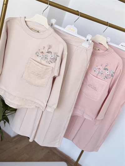 Vera Flowers Takım -Pembe(7-10yaş)