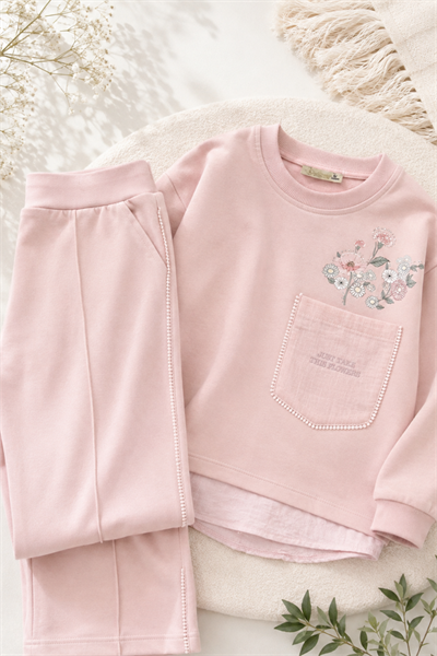 Vera Flowers Takım -Pembe(7-10yaş)