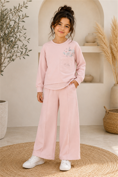 Vera Flowers Takım -Pembe(7-10yaş)