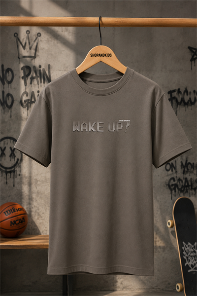 Wake up Premium Tişört- Kum Beji (10-14 yaş aralığı)