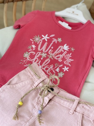Wild Child Şortlu Takım - Pembe (2yaş-5yaş)
