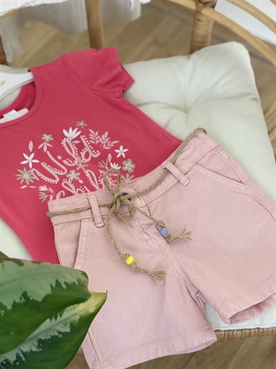 Wild Child Şortlu Takım - Pembe (2yaş-5yaş)