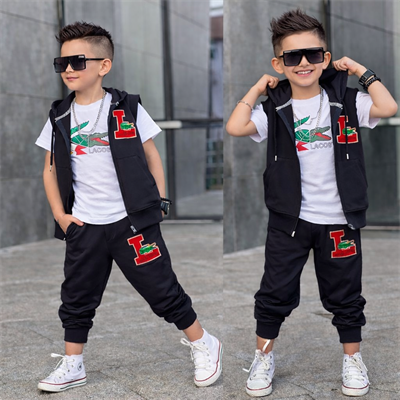Yelekli 3 lü Takım - Siyah (5-14Yaş)
