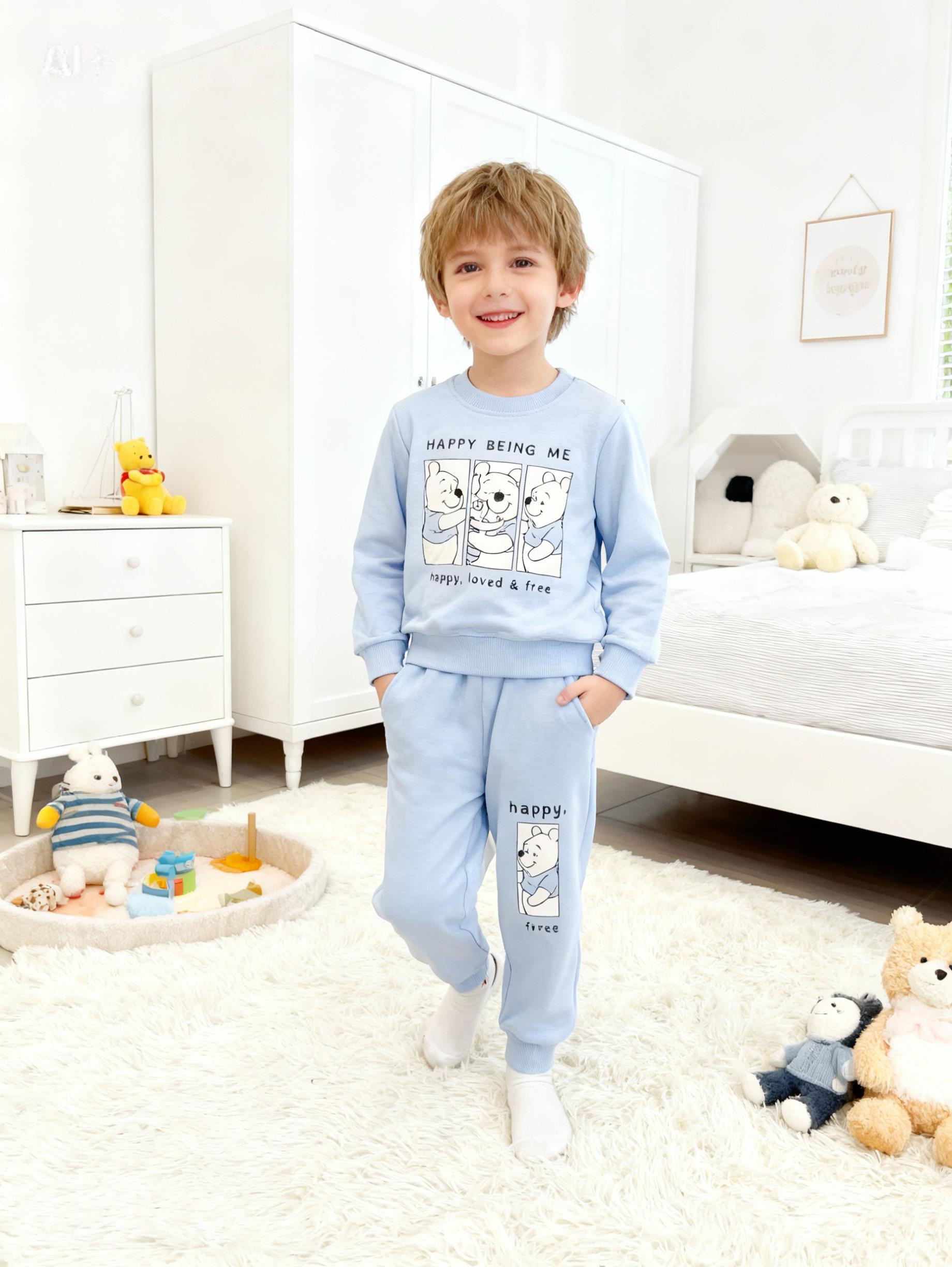 Ayı Winni Takım-Gri (3-7 yaş)