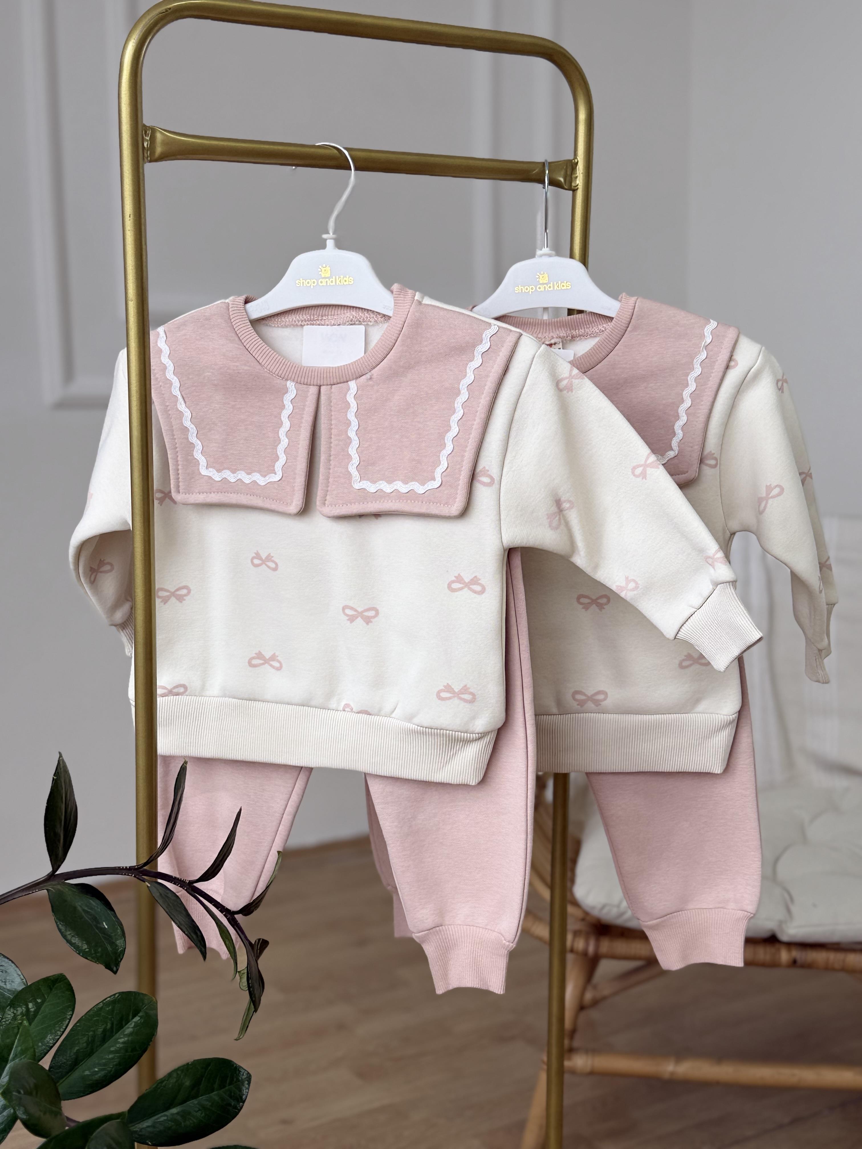 Bebe Yaka Takım-Soft Pembe (1yaş-4yaş)