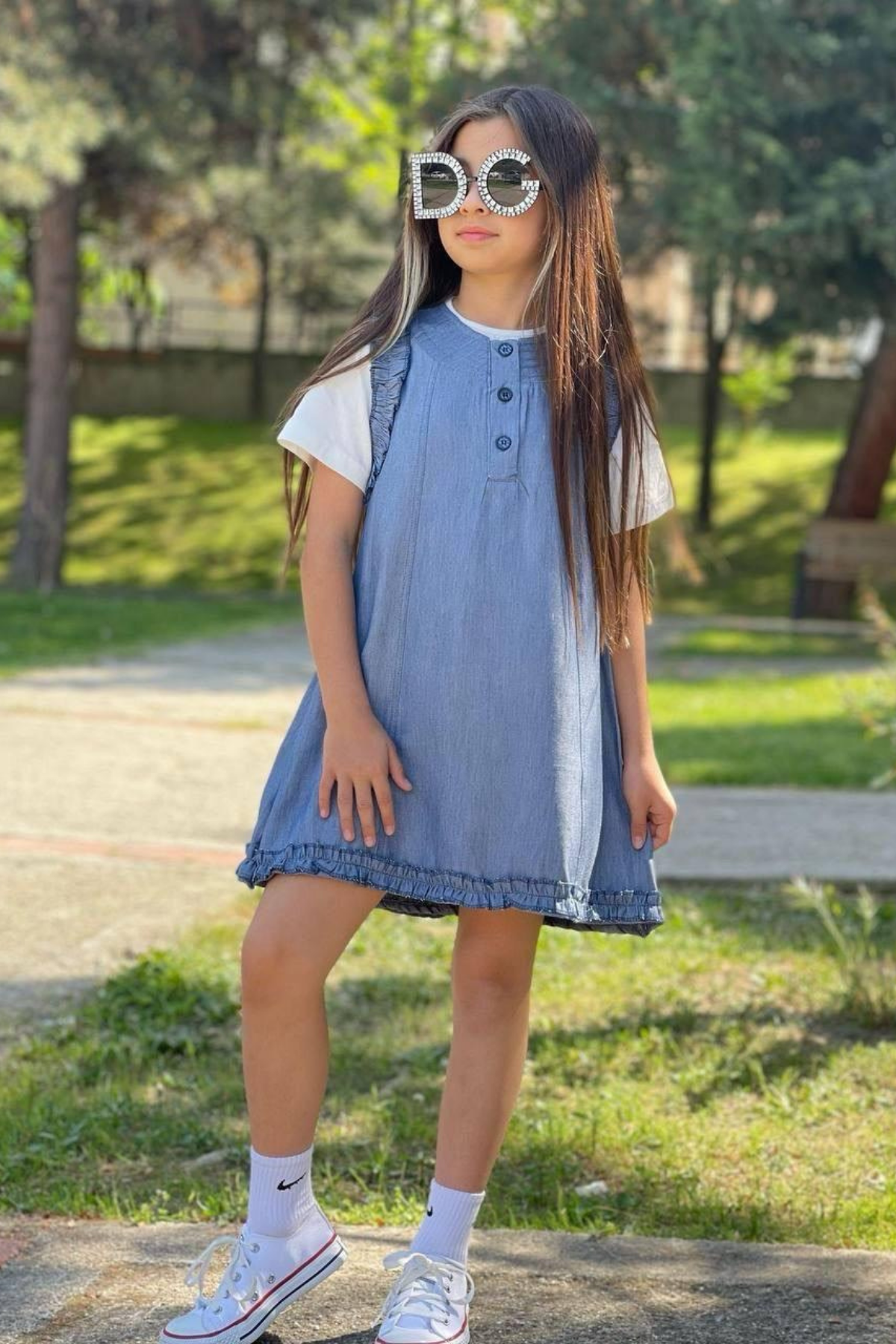 Body Elbise Takım - Mavi (4-12Yaş)