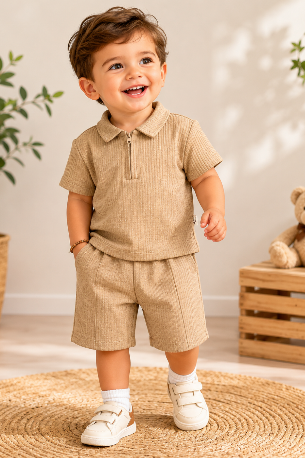 Casual 2 li Takım  - Haki (6-36ay)