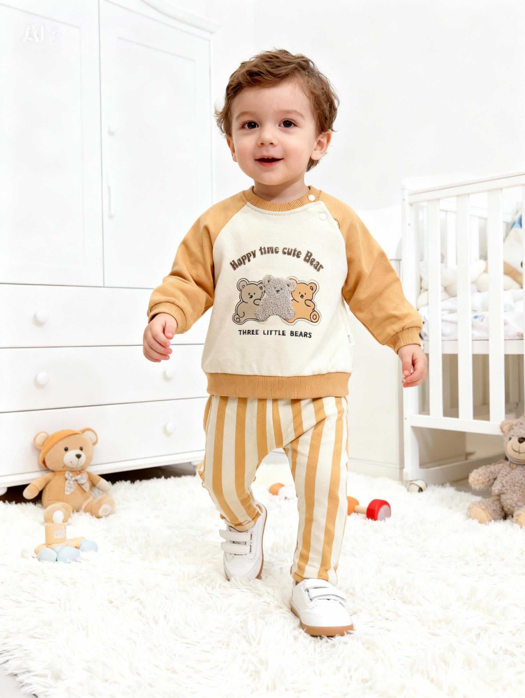 Cute Bear Takınm-Turuncu (6-24 Ay)