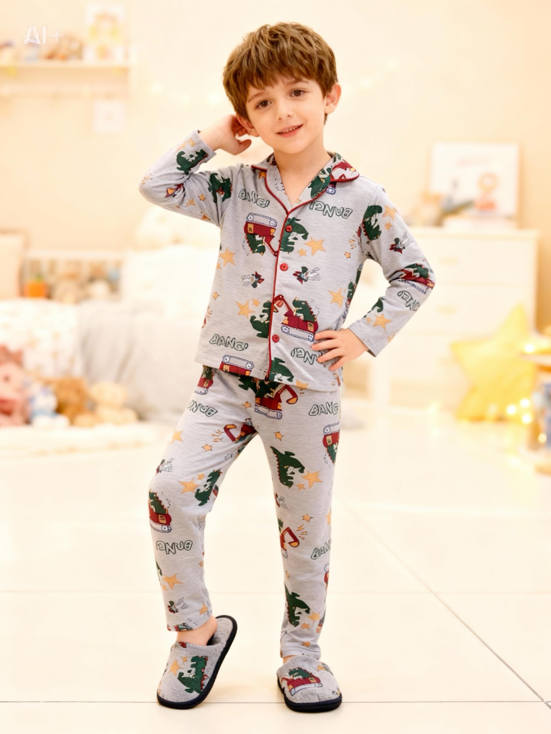 Dino Pijama Takımı  (4yaş-12yaş)